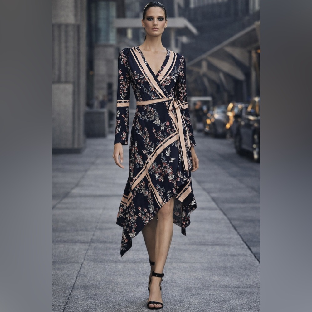 NWT BCBGMAXAZRIA “Isabella” Asymmetrical Wrap Dress